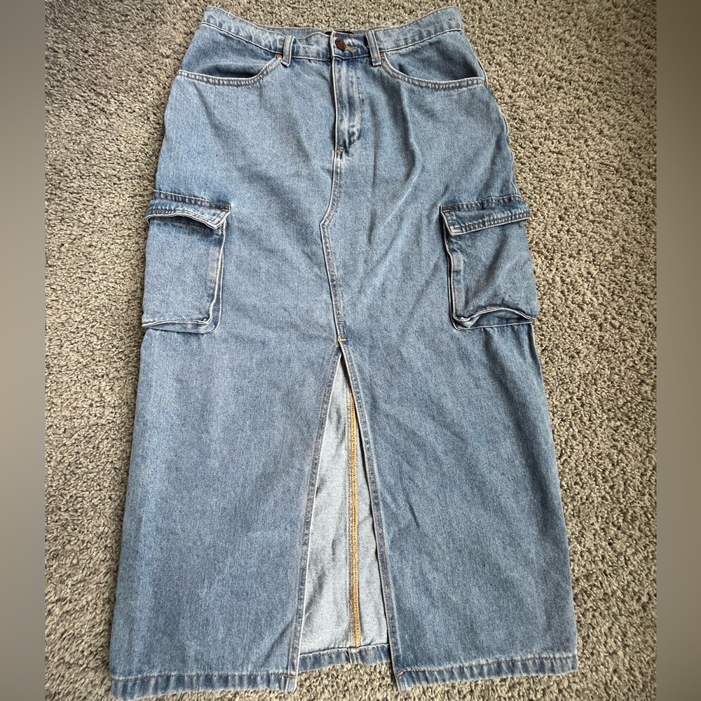 Sincerely Jules Blue Denim Maxi Skirt